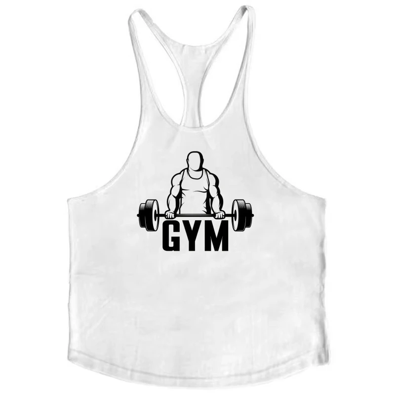 سترينجر كمال الأجسام للرجال، معدات تمارين الصالة الرياضية، سترة خلفية على شكل حرف Y من القطن للرطوبة - قميص لياقة خفيف الوزن بدون أكمام