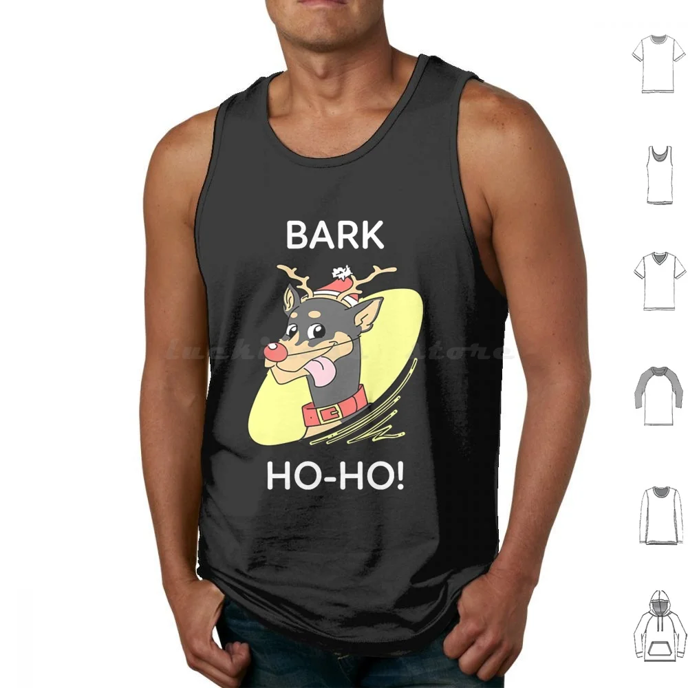 Bark Ho-Ho Tank Tops Vest Sleeveless Christmas Christmas Decorations Christmas Is Coming Christmas Time Family Han
