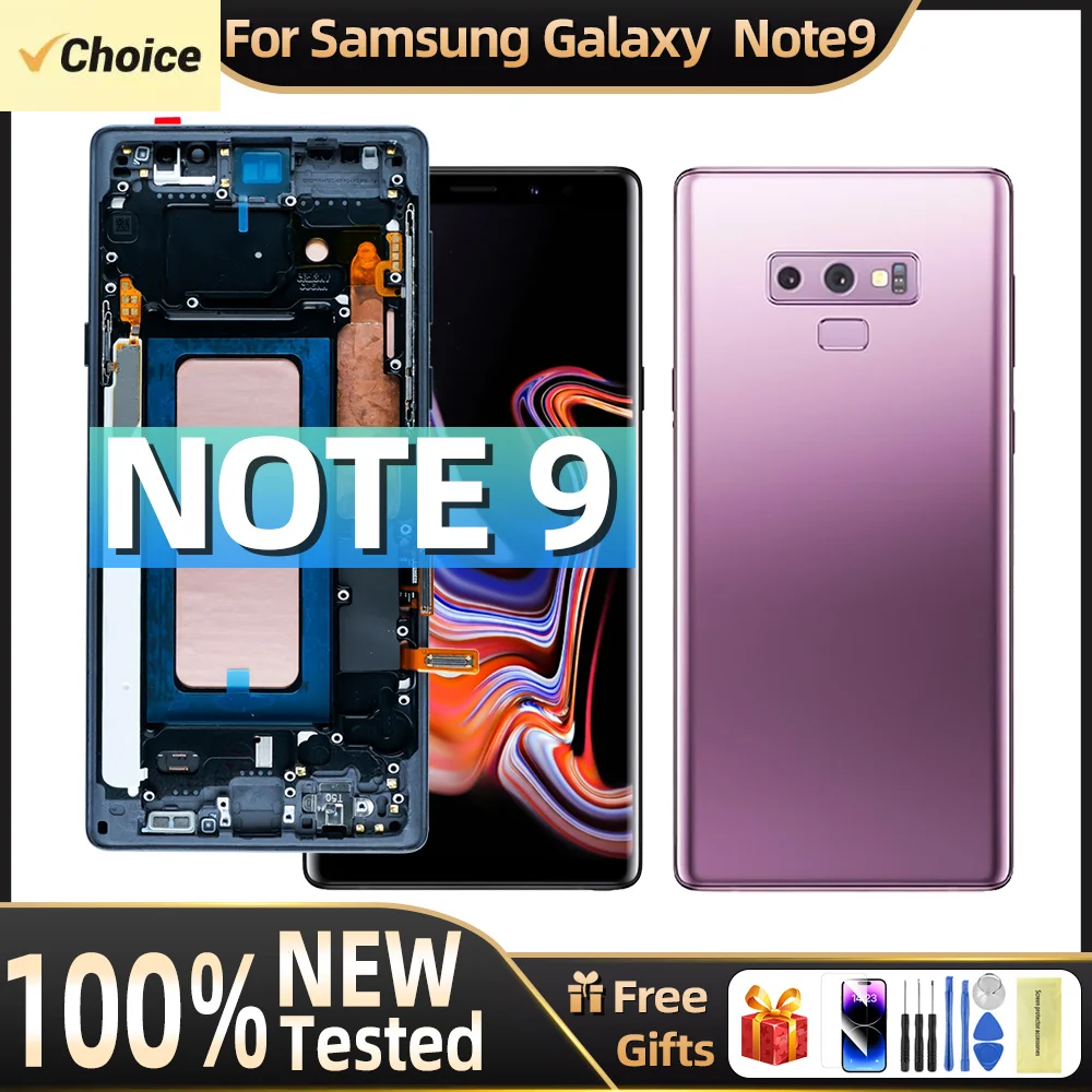 Super AMOLED Note9 N960 Display For Samsung Galaxy Note 9 N960F N960DS LCD+Touch Screen Digitizer Parts Replacement With Frame