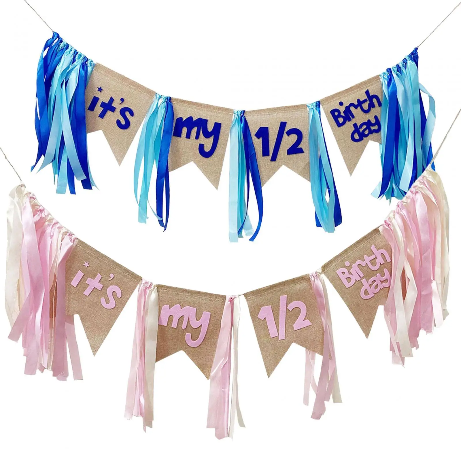 High Chair Banner Photobooth Props Backdrop Garland Half Way to First Banner