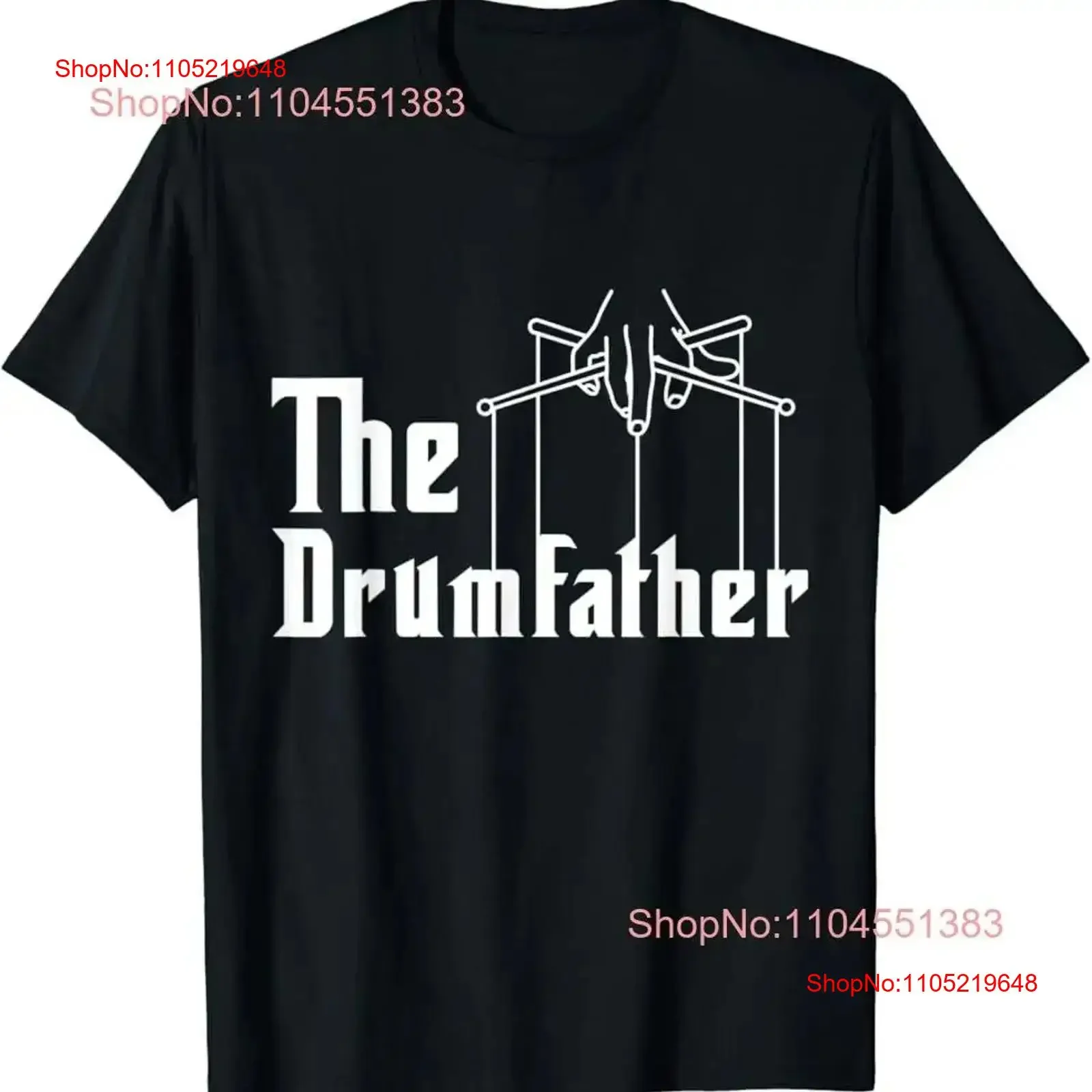 

Mens The Drumfather Musician Percussion Instrument Player Drummer T Shirt vintage Washed Stylish designer clothes Unisex