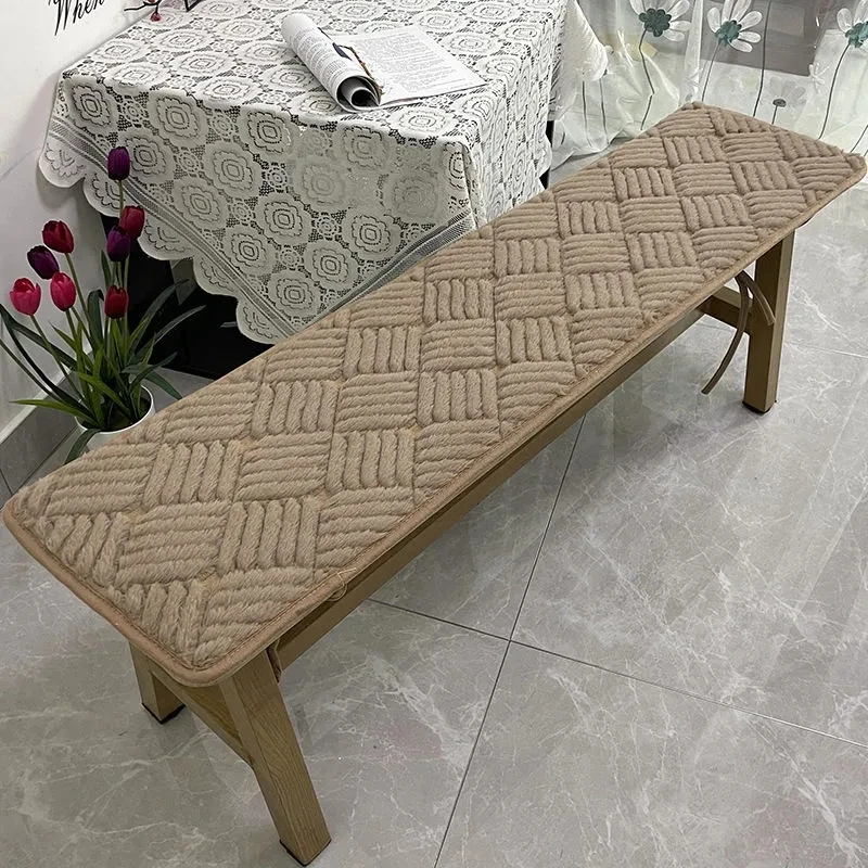 Bench Soft Cushion Winter Solid Wood Sofa Thicken Warm Cushion Simple Rectangular Chair Non-slip Cushion Bed End Cabinet Mat