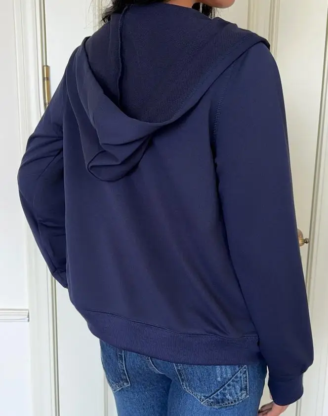 

2025 женская куртка осень/зима, новинка, хит продаж, модная повседневная спортивная куртка с капюшоном и длинными рукавами, женская одежда