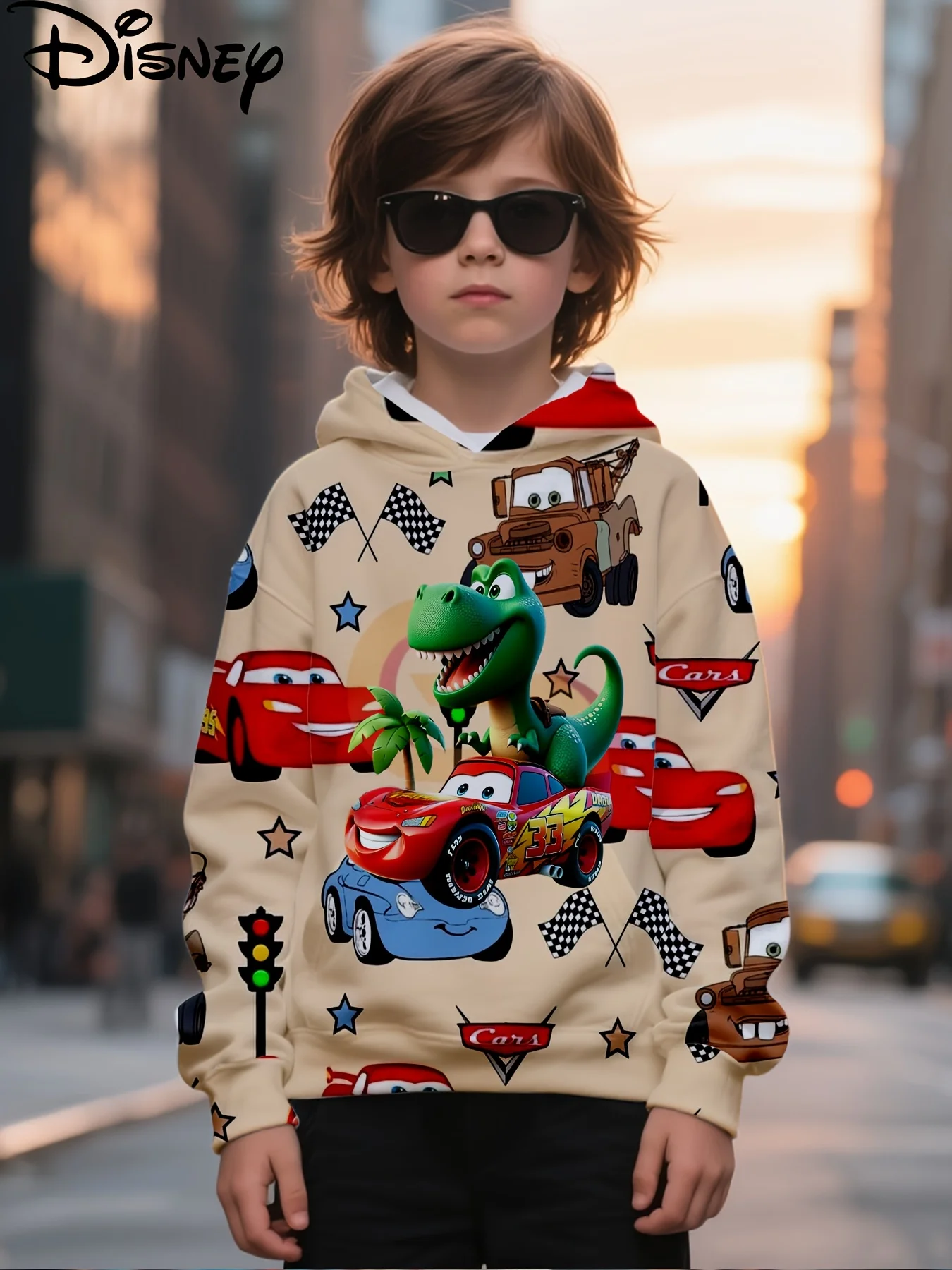 

Cars Lightning McQueen Hoodie - Official Lightning McQueen & Cars Characters Soft Hooded Sweatshirt for Boys & Teens