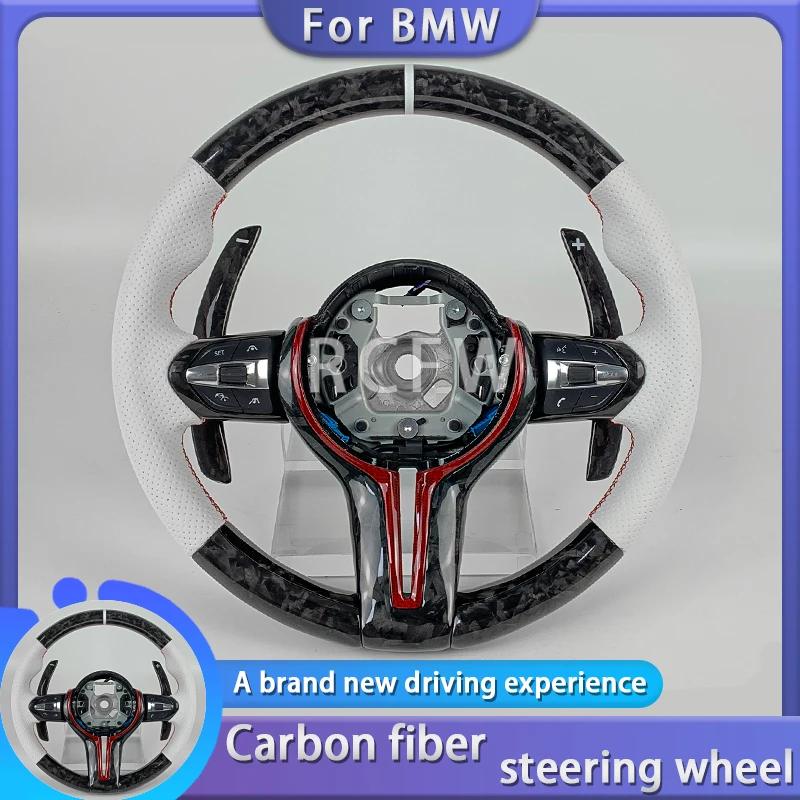 Automotive Sport Forged Carbon Fiber Steering Wheel For BMW X1 X2 X3 X4 F06 F07 F10 F15 F15 F20 F21 F22 F30 F31 F32 F16 M3 M4 M5