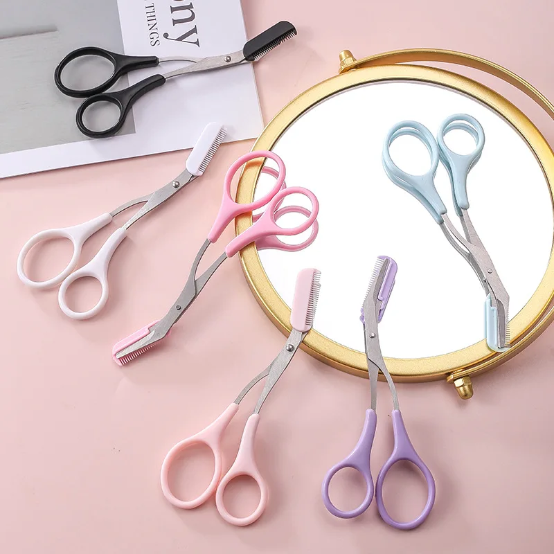 Eyebrow Trimming Knife Eyebrow For Women Professional Eyebrow Scissors Comb Brow Trimmer Scraper Accessories Makeup Tool
