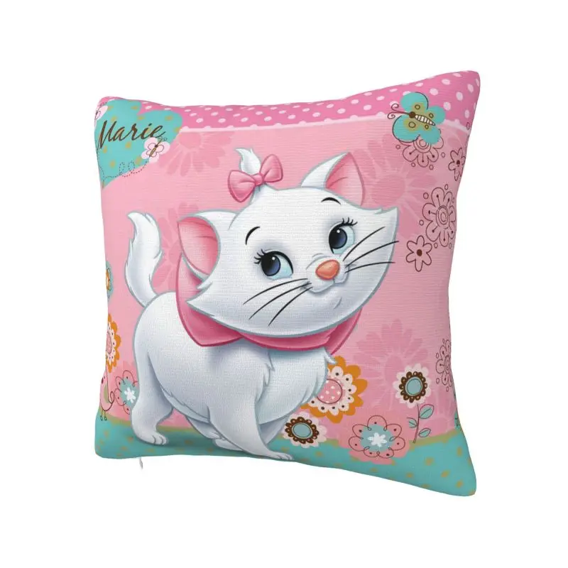 Custom Cute Marie Cat Cushion Cover 35x35 Cm Velvet Polyester Throw Pillow Case For Sofa Car SeatHome Decoration Pillowslip