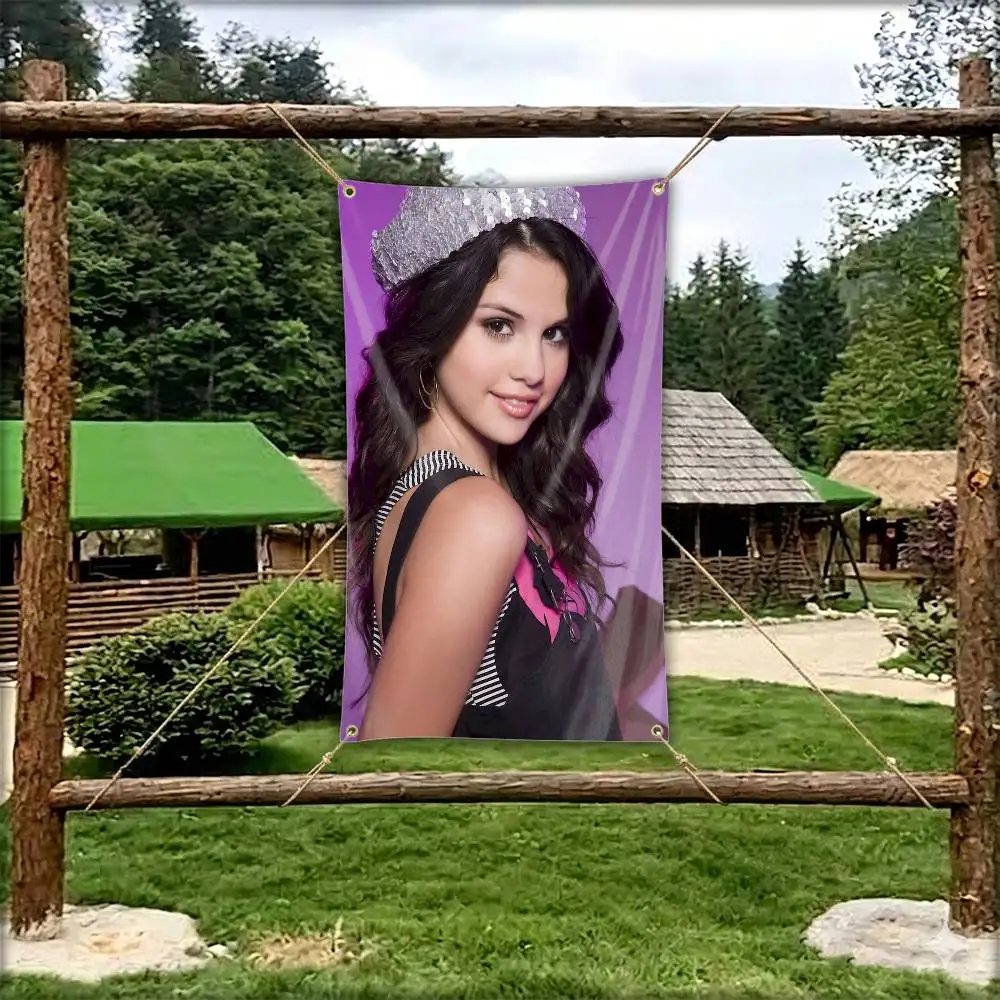 S-Selena Selegend G-Gomez Selly  Flag Tapestry Banner for Bedroom Living Room Outdoor Camping Custom Supported
