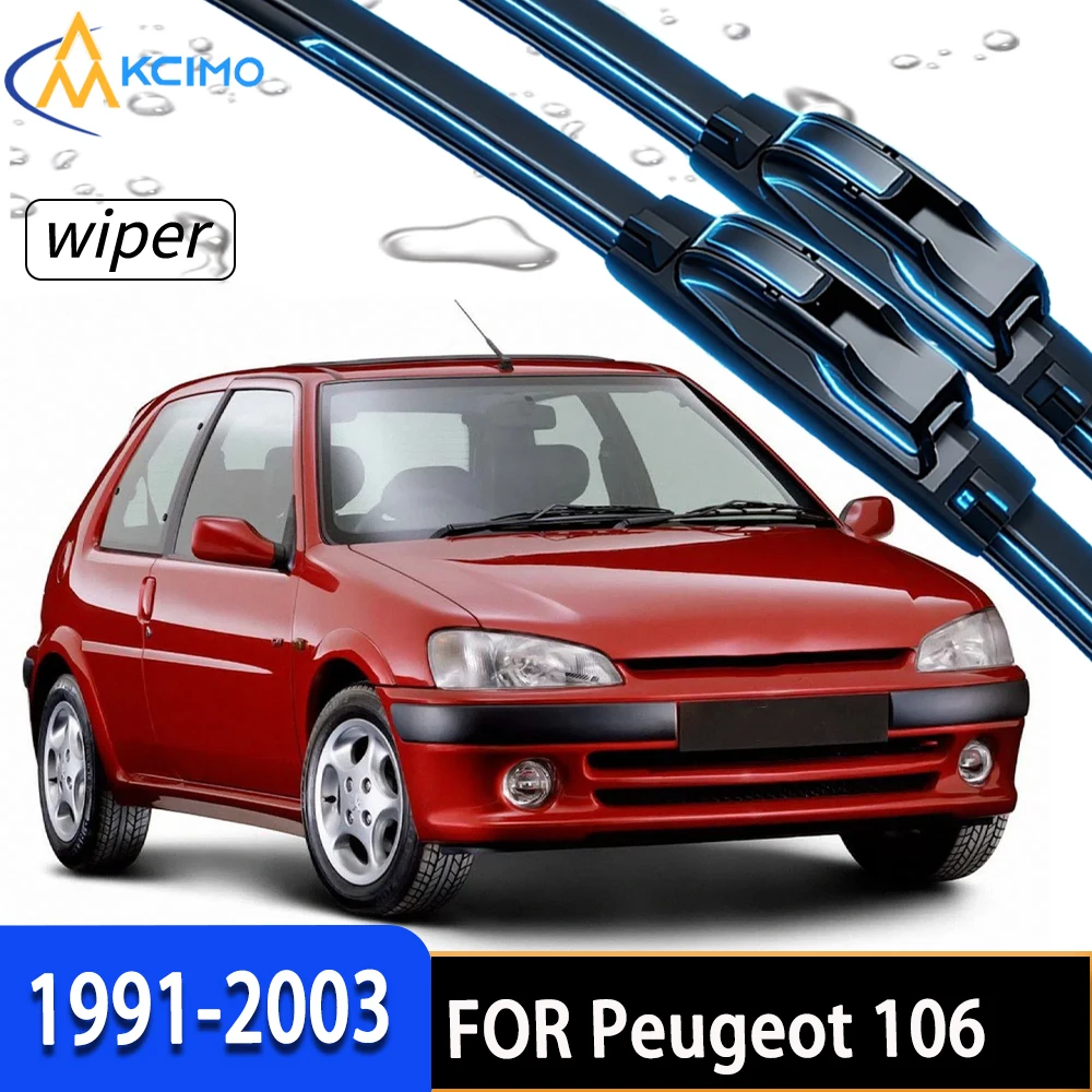 

Premium Front Windscreen Wiper Blades with Durable Rubber, All-Weather Stable Performance for Peugeot 106 1991-2003