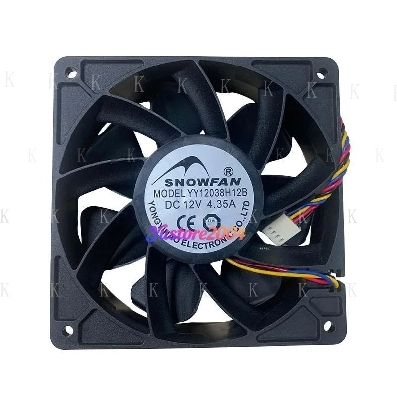 C FOR 1 pc. New YY12038H12B Cooling Fan 12038 DC12V 4.35A 12CM 4Pin #as