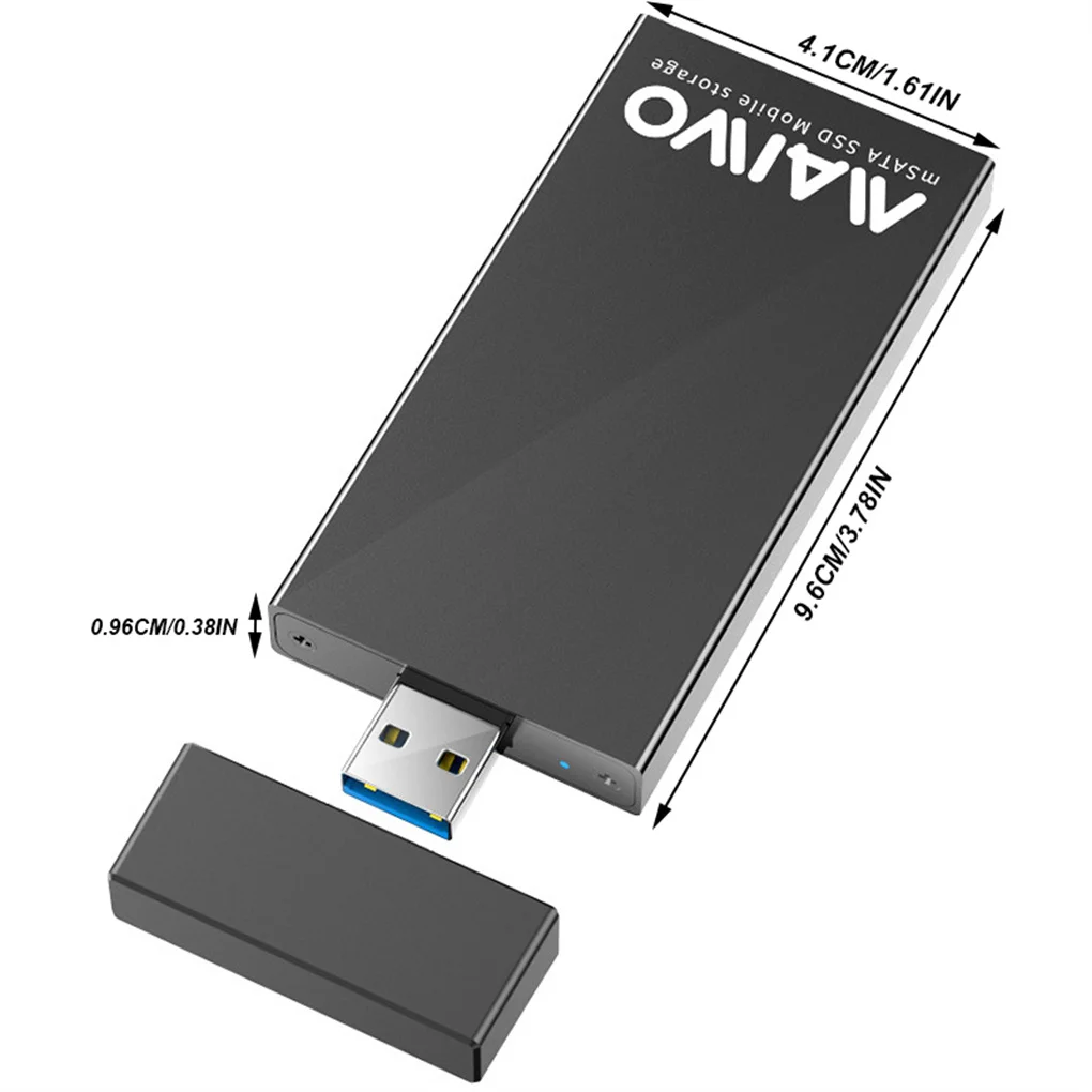 Maiwo USB إلى MSATA SSD Box حامل القرص الصلب المحمول مجانًا