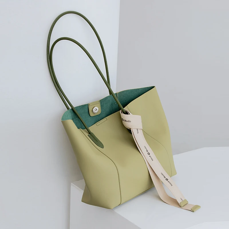 VENOF Women Luxury Bag Large Capacity Female High Quality Soft Leather Commuter Handbag Top Grade Underarm Shopper Bags 2022