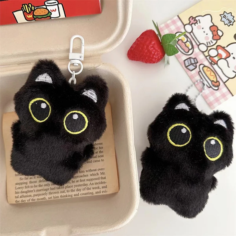 

Новая милая плюшевая игрушка-кошка черного цвета, маленькая подвеска, мягкая подушка-игрушка, плюшевая кукла-кошка черного цвета для мальчиков и девочек, подарок на день рождения