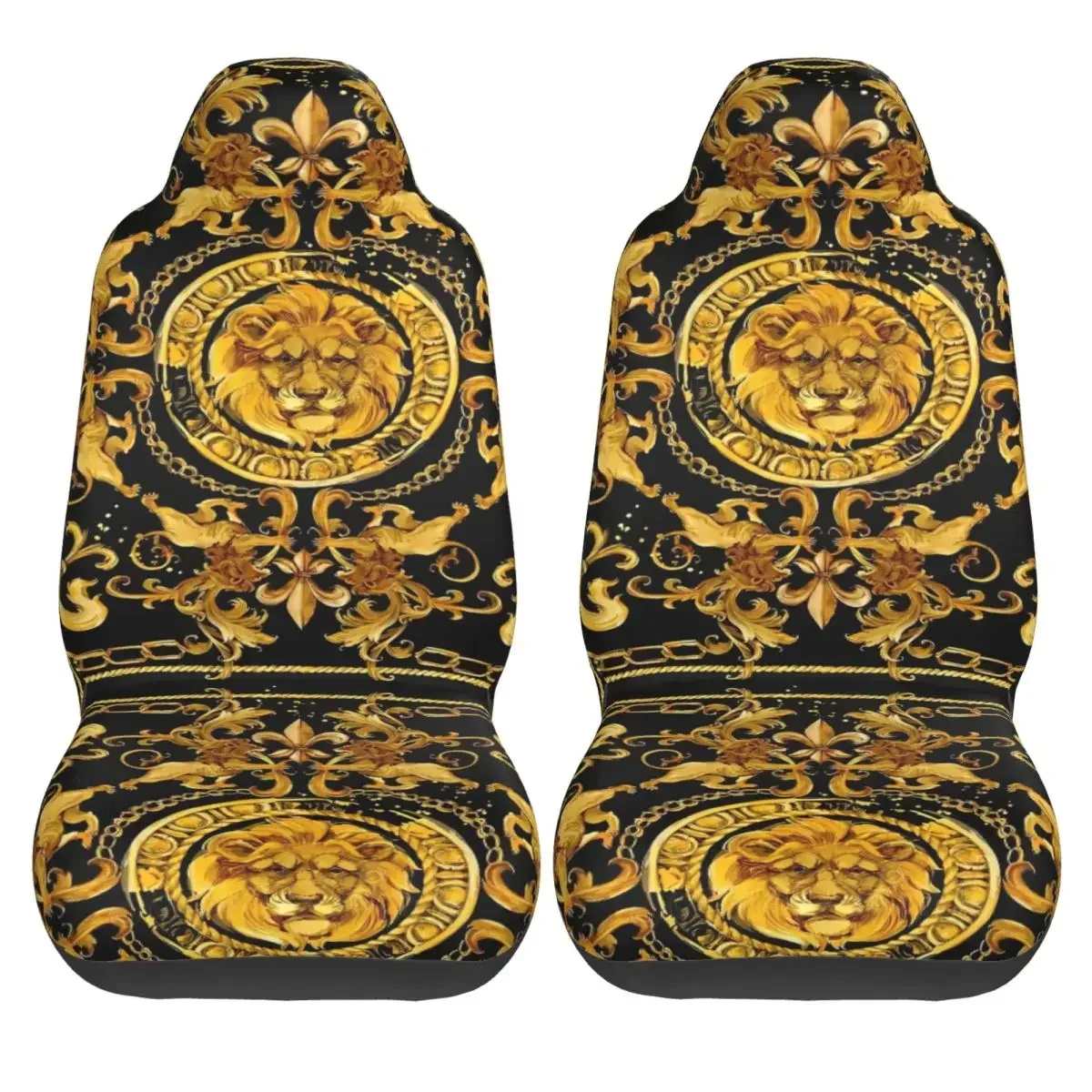 Funda Universal para asiento  coche, diseño  lujo  León Dorado, para la mayoría  los coches, fundas para asientos  coc