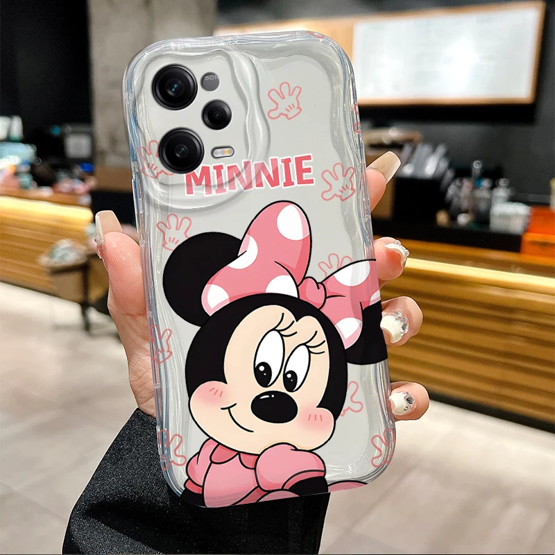 Funda ondulada de Mickey Mouse de Disney para Xiaomi Redmi Note 14 13 12 11 10 9 Pro Plus 14S 12S 11S 10S 9S Redmi 14C 14R 13C 12 4G 5G
