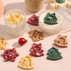 Christmas-themed Candle Jar Decoration Silicone Mold DIY Handmade Candle Jar Candle Topper Decoration Mold Christmas Gifts Decor