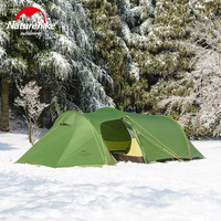 Naturehike Opalus Tunnel Ultralight Camping Tent 3 People Family Travel Outdoor Hiking 4 Season Waterproof 20D Nylon Tent