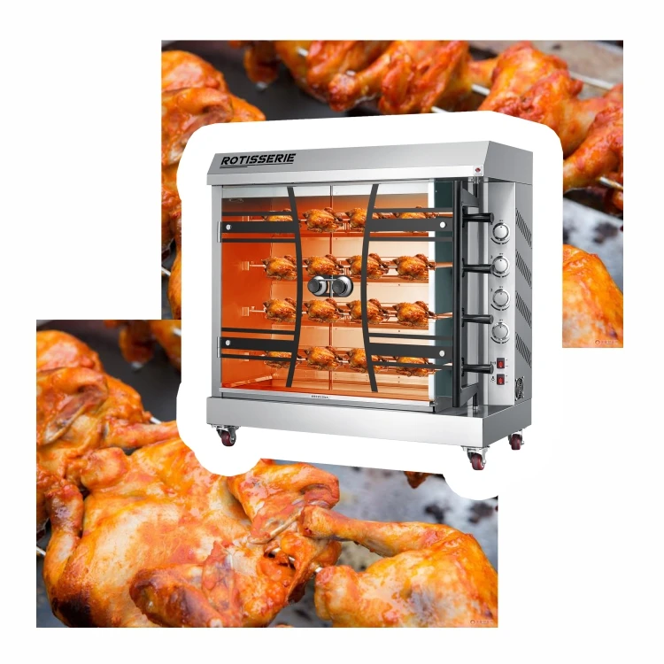 for 2024 New Supertise Commercial Stainless Steel Oven Gas Rotary Chicken Roaster Suitable Restaurants Chicken Rotisserie