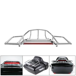 LED Light Luggage Rack Fit For Harley Touring Trunk Street Road Glide 2014-2023