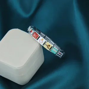 Hapiship Topi Fashion 2024 Dadu Hati Sayap Saya Suka Pesona Pacar Saya Tautan Italia Cocok untuk Pembuatan Gelang DIY Perhiasan DJ1097-A 10 pesona sayap penjualan terbaik - №