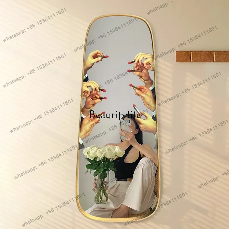 X4 Full-body  wall-mounted household creative wall-mounted dressing floor-to-ceiling mirror decoration light luxury lipsti