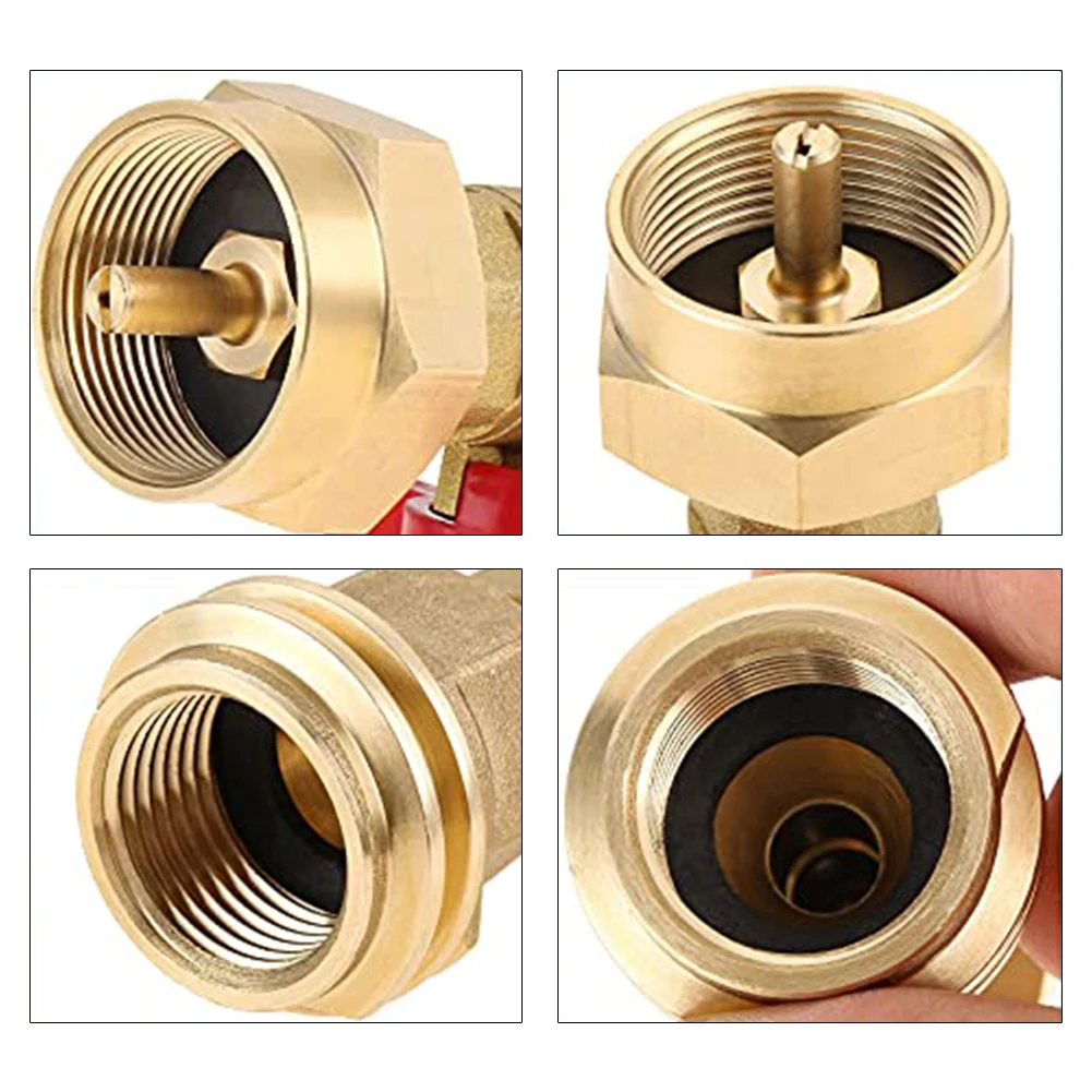 Propane Adapter Designed for 1 Lb Disposable Tank Use with CGA600 Inlets on Grills Portable Burners and Stoves