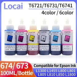 4/6Color 1set 664 672 673 674 Compatible Refill Ink for EPSON T664 T672 T673 T674 L1300 L1455 L800 L801 L805 L810 L850 L1800