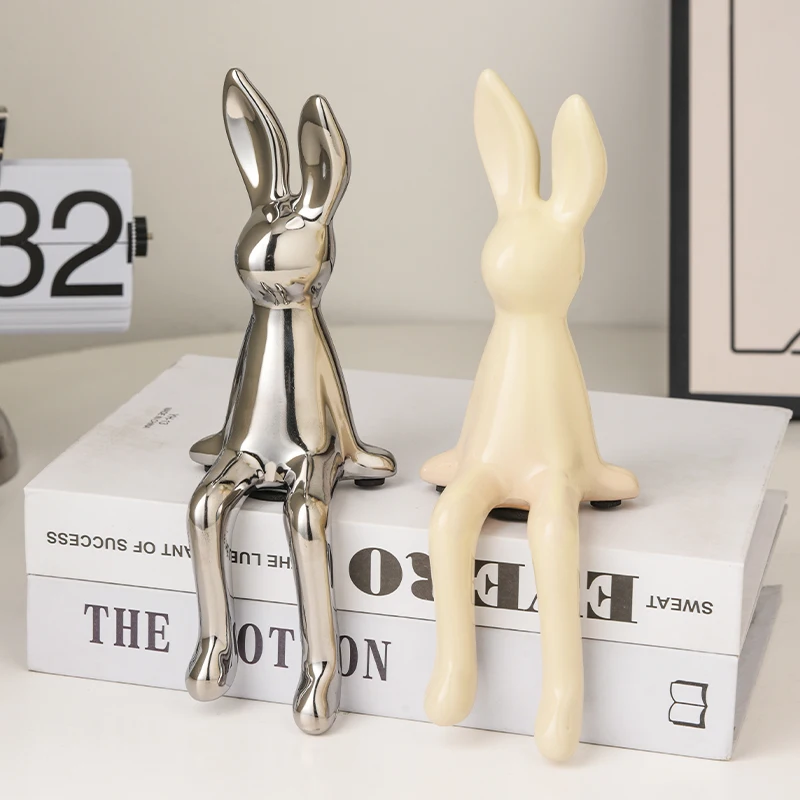 

Long Eared Rabbit Wine Cabinet Decorations, Living Room Tv Glass Cabinet Home Furnishings