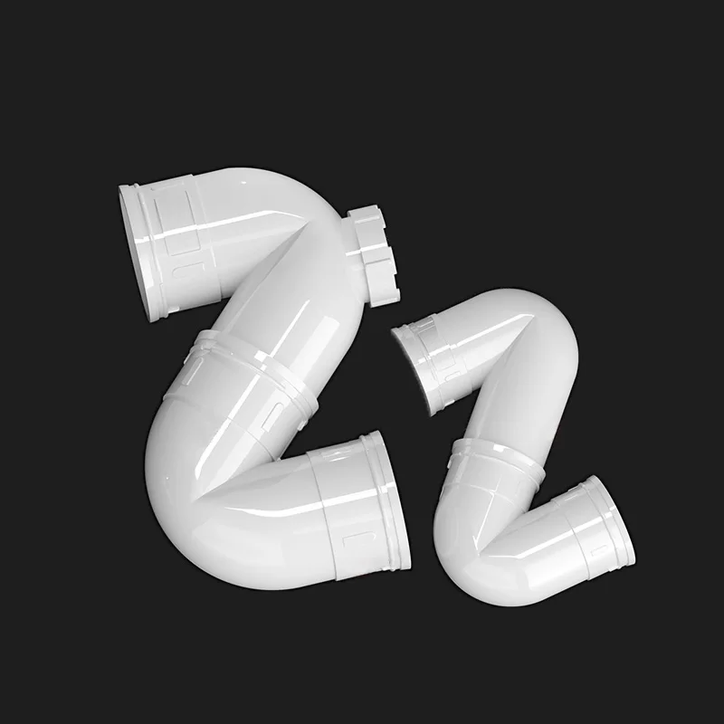1/2pcs PVC S-type Water Storage Elbow S Bend Type Connector Kitchen Bathroom Drainage Pipe Fittings Inner Dia 50/75/110mm﻿