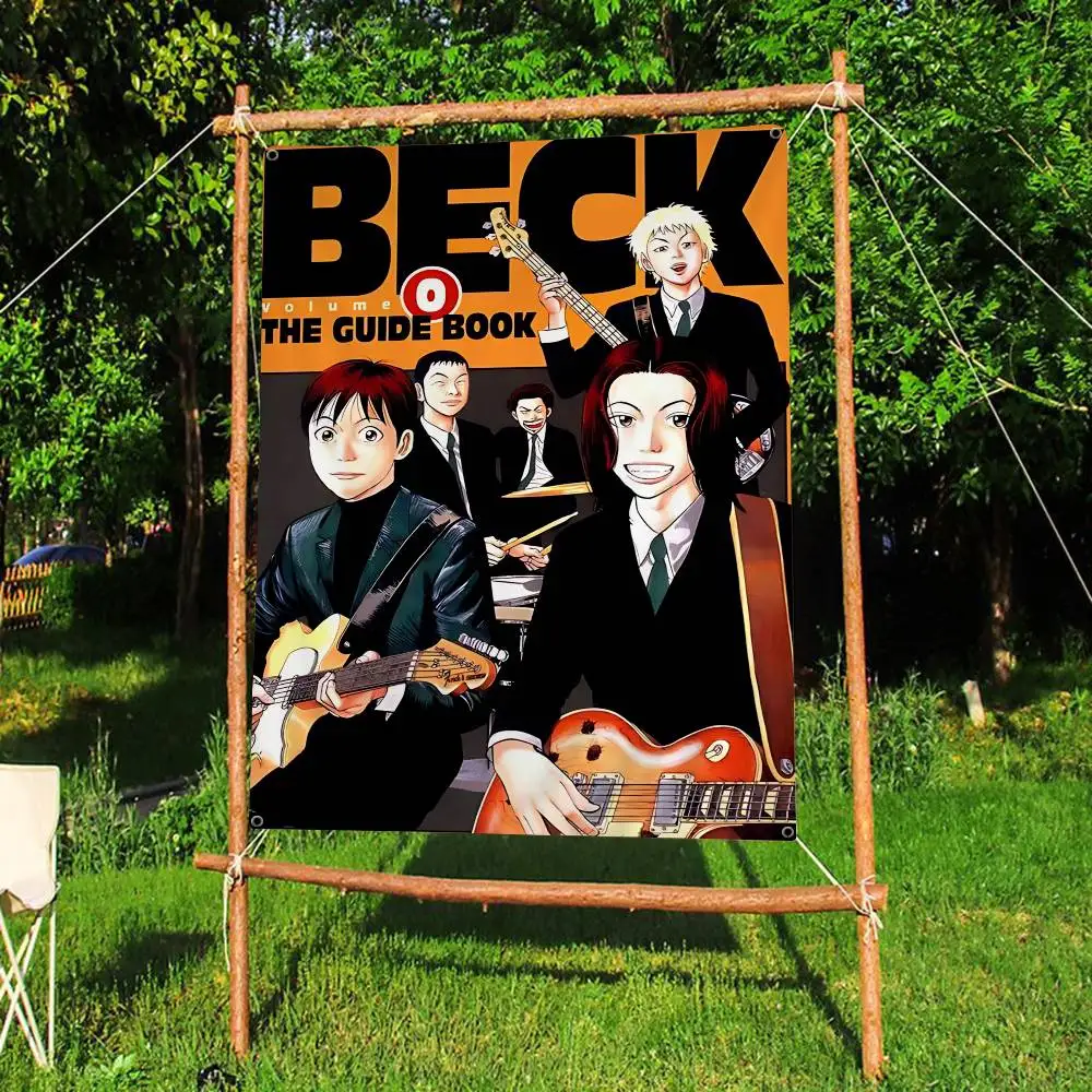 Anime B-BECK M-Mongolian Chop Squad High End Quality Banner Printing Artistic Atmosphere Style Camping Flag