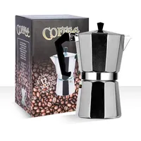 Octagonal Coffee Maker Moka Pot with Stainless Steel Filter Aluminum Espresso Kettle 50ml 100ml 150ml 300ml 450ml