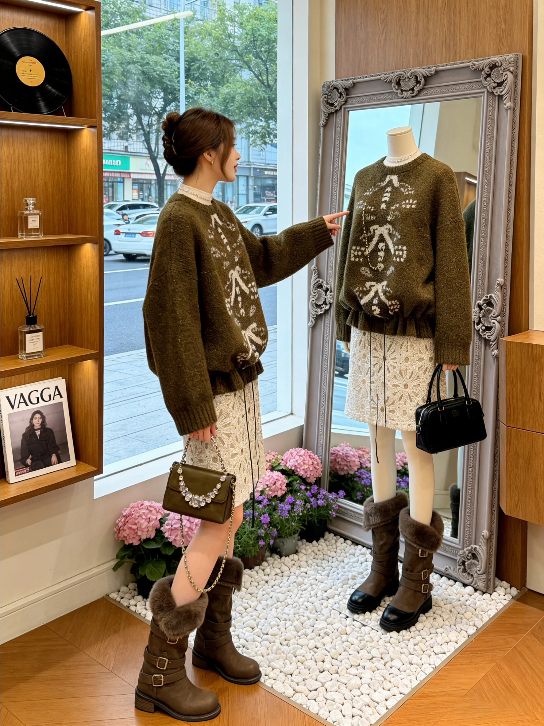 

Ретро-платье с круглым вырезом и вышивкой для женщин, с завышенной талией, длинное, удобное, модное, для весеннего повседневного образа