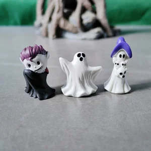 Mini fantasma halloween decoração, fantasma, feiticeiro, abóbora, crânio, artesanato, miniatura, fada, artesanato, fada, jardim, 10 peças 10 principais vendas estátua mago - №5
