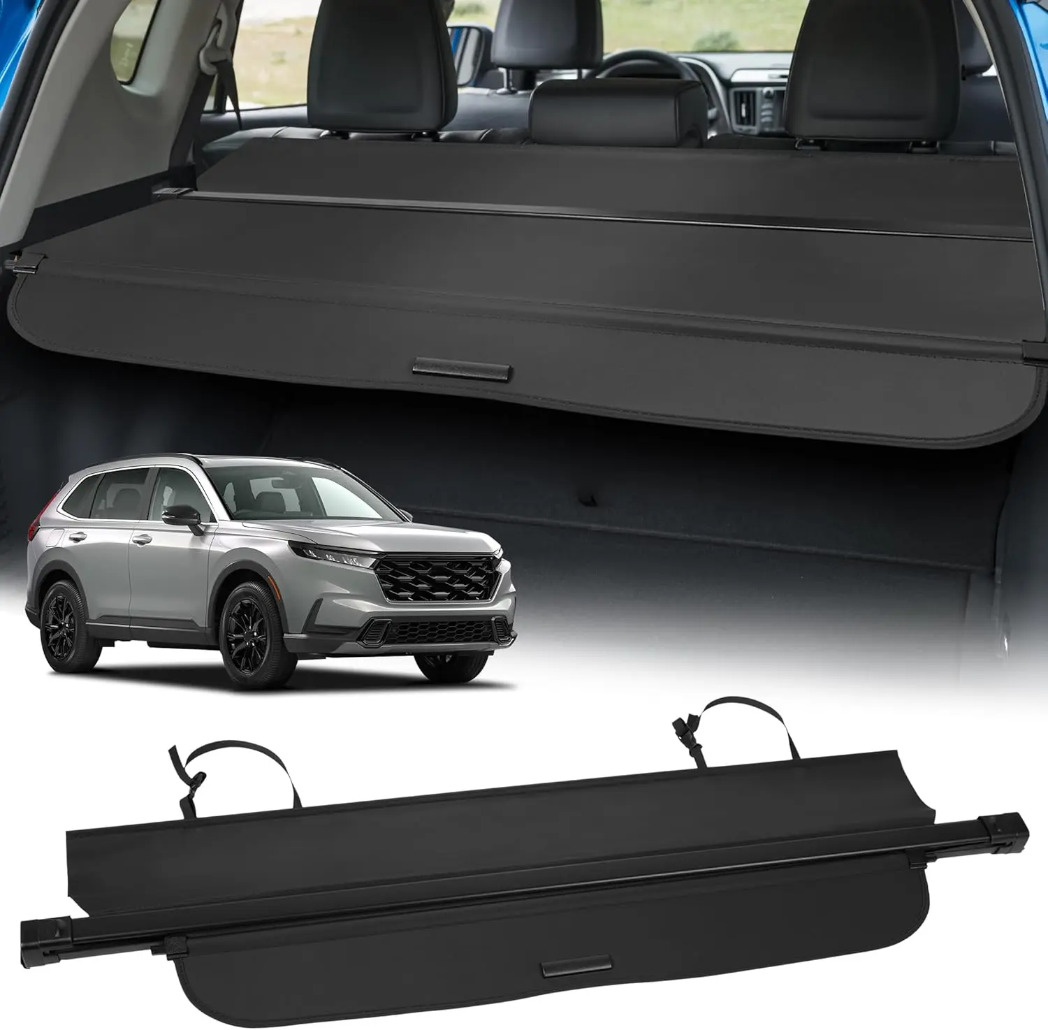 

Выдвижная шторка-органайзер для багажника Honda CR-V 2023-2026, водонепроницаемый холст с надежным хранением