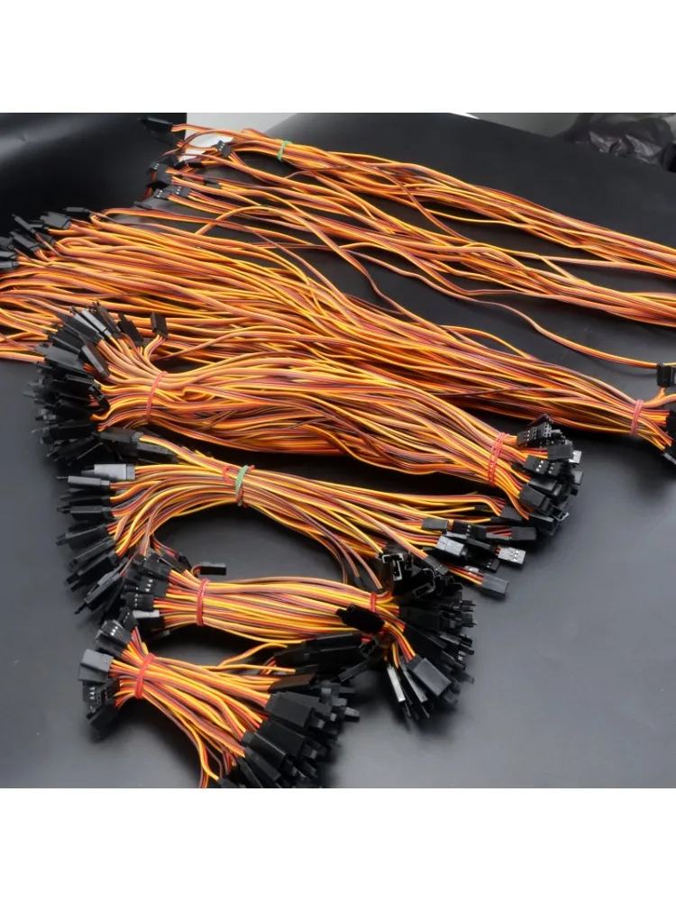 Câble d'extension Anti-lâche 60 cœurs Servo pour RC Futaba JR mâle à femelle, 100 /150 / 200 / 300 / 500 / 1000mm, 10 pièces/lot
