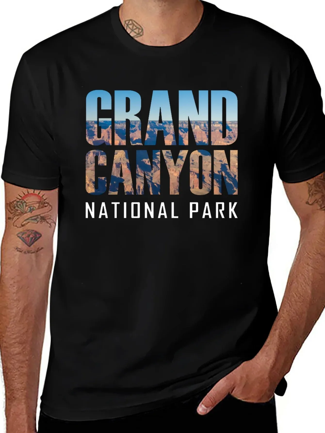 Camiseta con estampado del Parque Nacional de Grand Canyon para hombre, camisetas de algodón de manga corta, camiseta divertida Meme, camiseta de verano de gran tamaño Y2k, camisetas para hombre