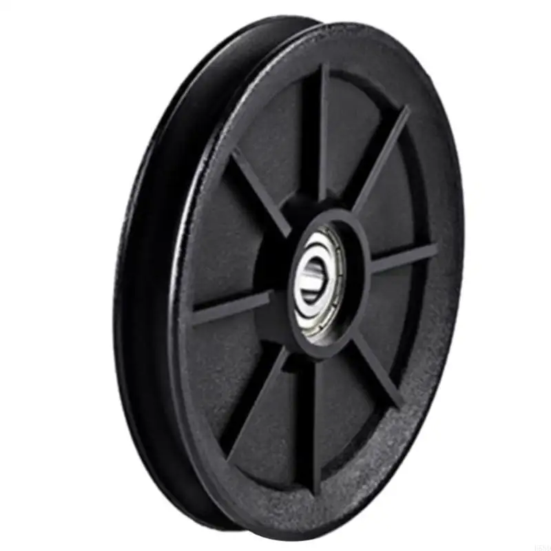 Round Rope Pulley, Wire Rope Reel Nylon Pulley for Ropes DIY Gym Fitness Equipment Cable Machine Wire Rope Pulley Reel 