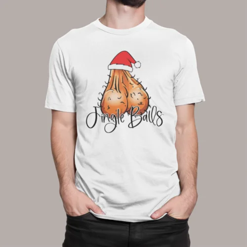 JINGLE BALLS CHRISTMAS T SHIRT FUNNY GIFT XMAS JOKE RUDE