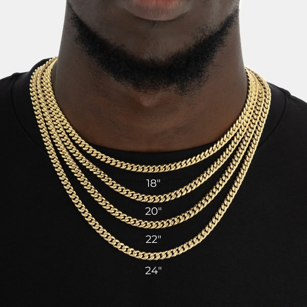 

HHIOK Stainless Steel Cuban Link Chain Men PVD Plated HipHop Jewelry Miami collana acciaio inossidabile uomo