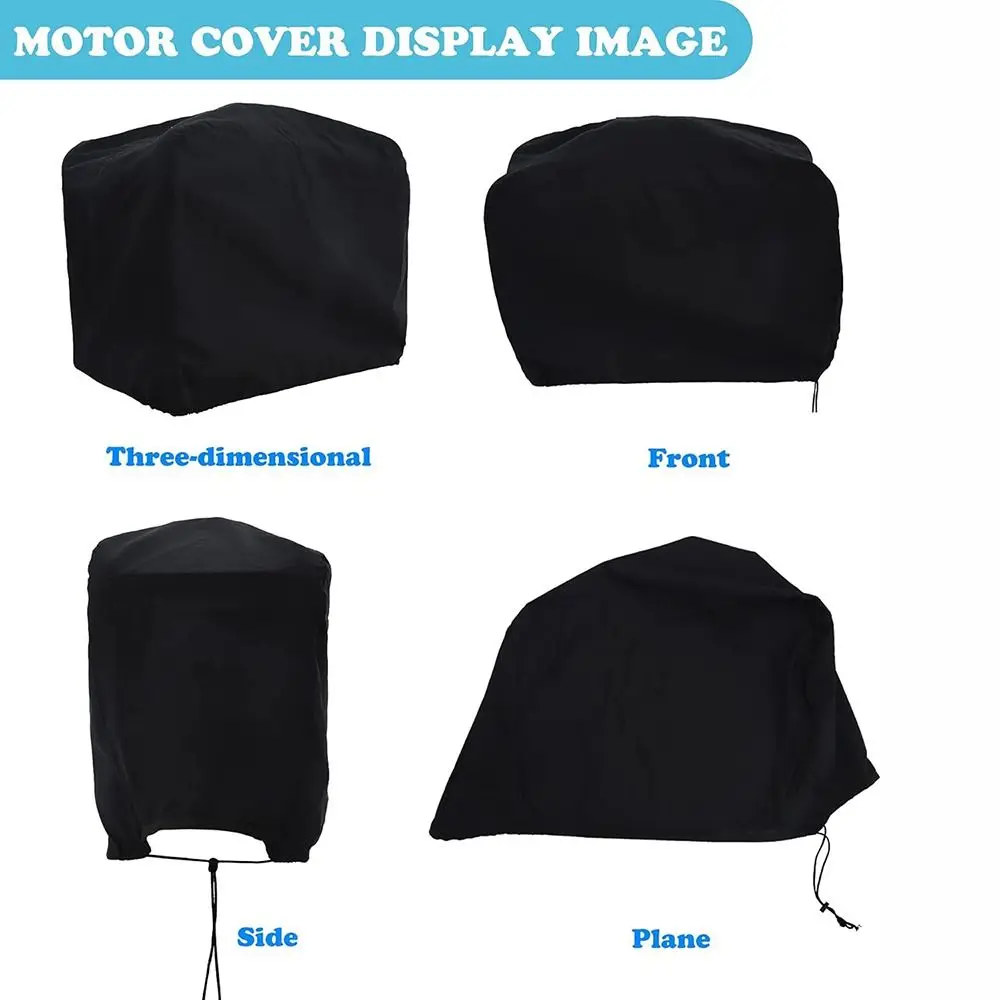 New 15-150HP Full Outboard Engine Cover Anti-scratch Sun Protection Motor Engine Boat Cover 210D Oxford Cloth Paddle Hoist Cover