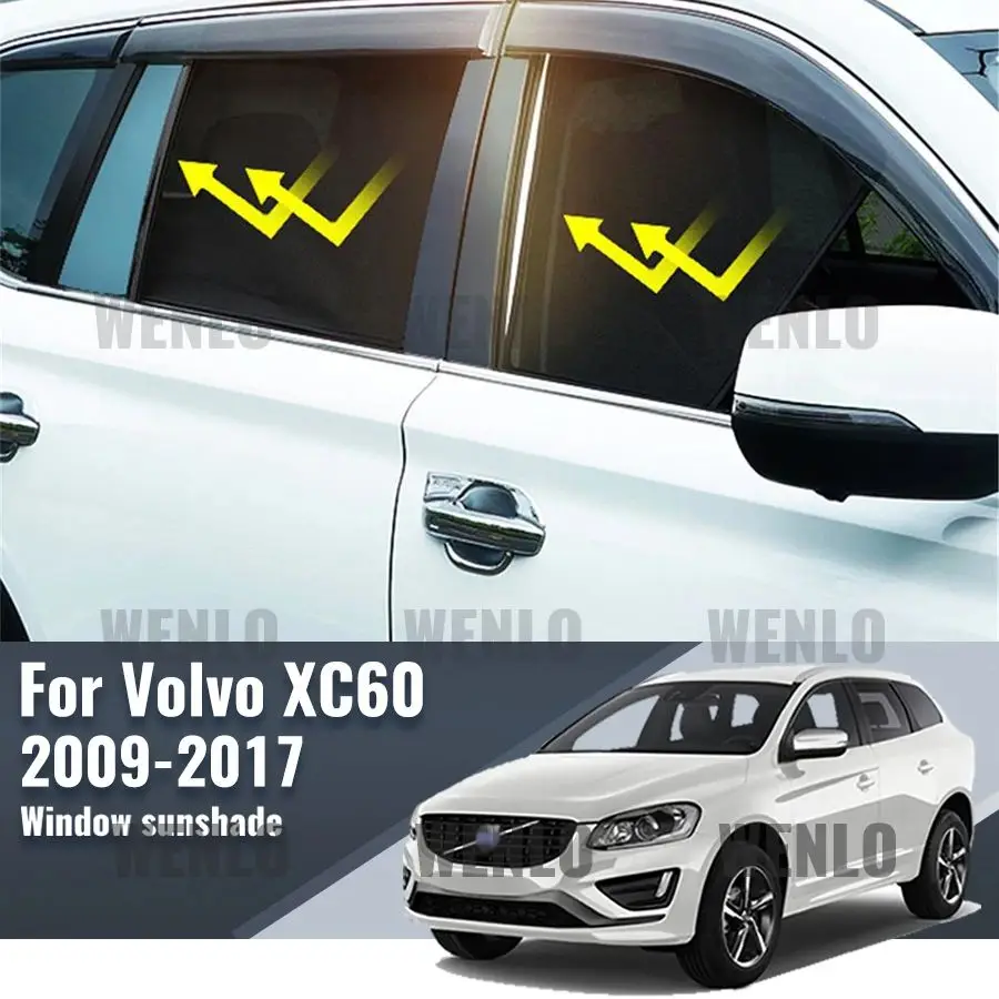 

For Volvo XC60 2009-2017 Car Sunshade Magnetic Front Windshield Frame Curtain Rear Side Window Sun Shades Visor