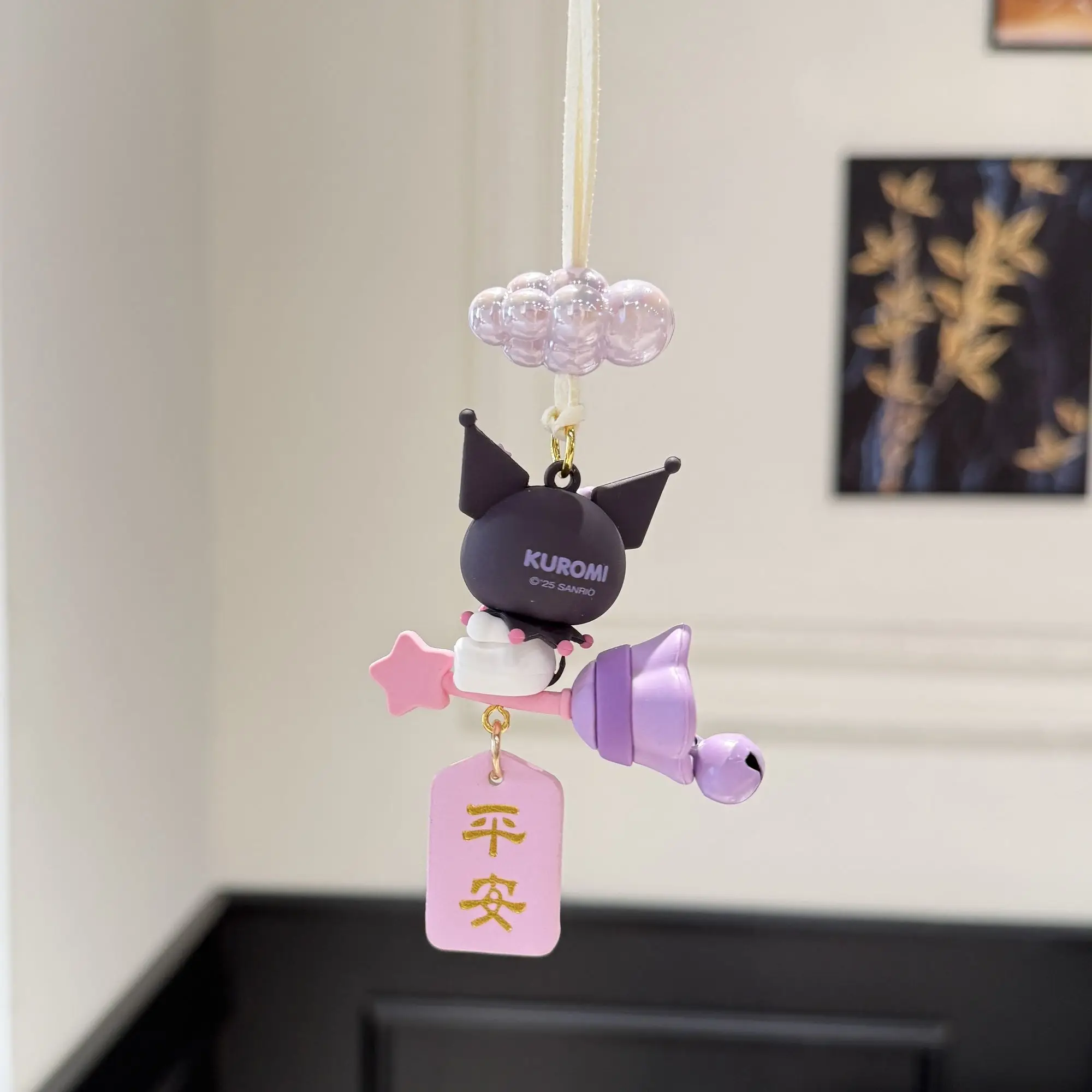 

Genuine Sanrio Kuromi Lovely Pendant | Car Rearview Mirror Exquisite Decoration | Kawaii Girly New Car Gift TrendyCar Accessory