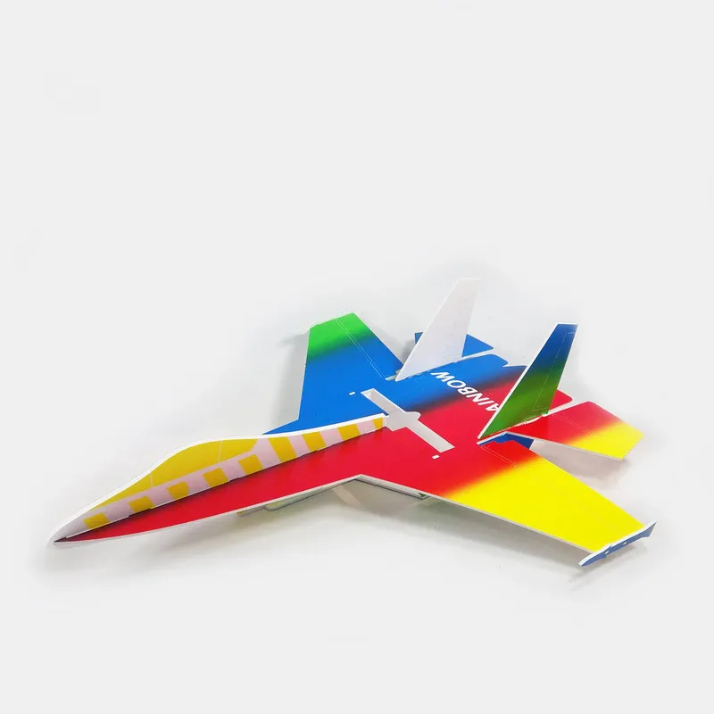 Su 27 Rainbow Kt Board Aircraft Model Fixed Wing Anti Fall Pp Board Radio Controlled Diy Glider Toy Gift Drop Resistant Qui
