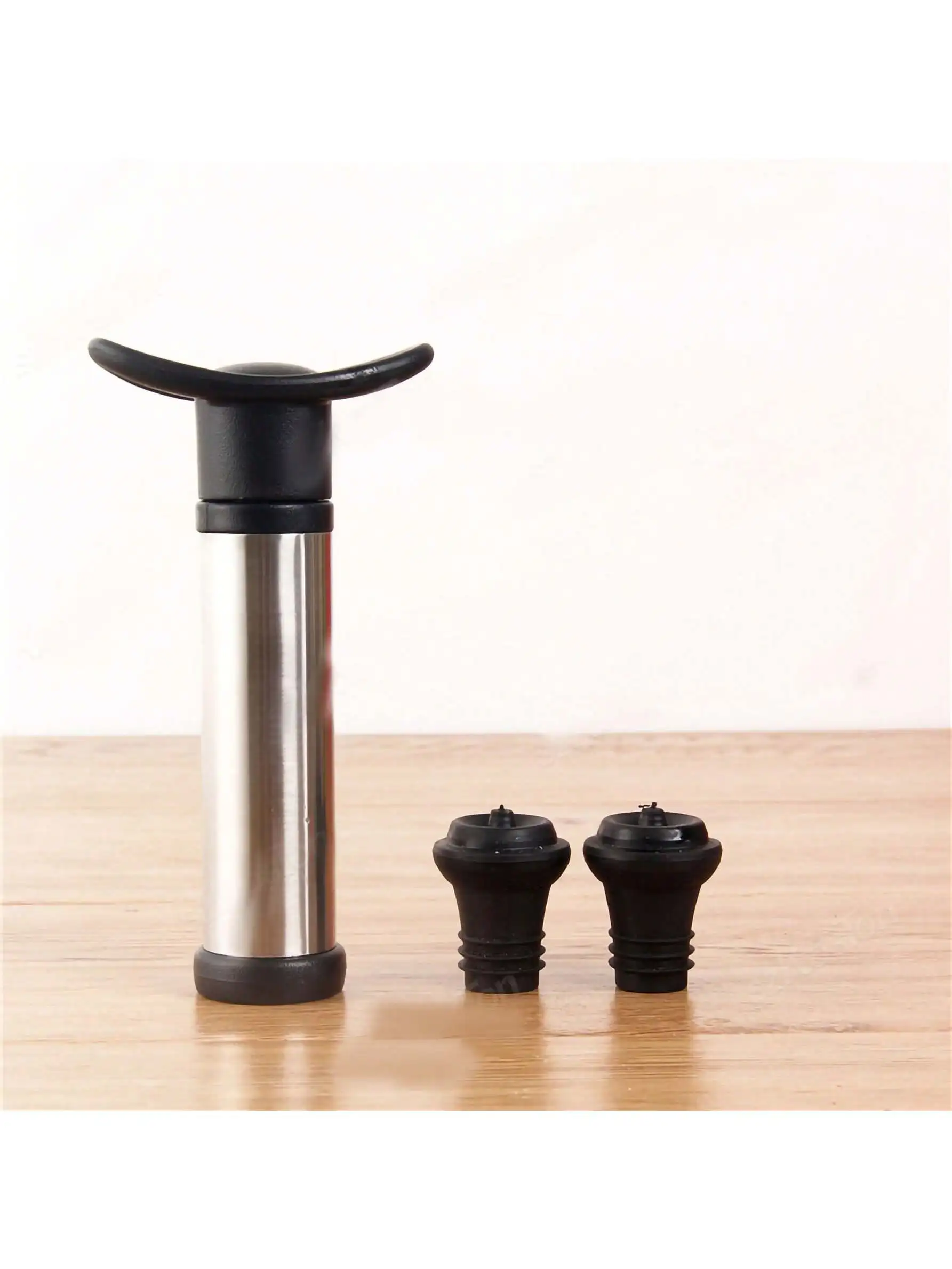 سدادة النبيذ مع ملحقات شريط المضخة الكهربائية، قفل الهواء، سدادة الزجاجة المطاطية السوداء، تحافظ على ختم النبيذ الطازج