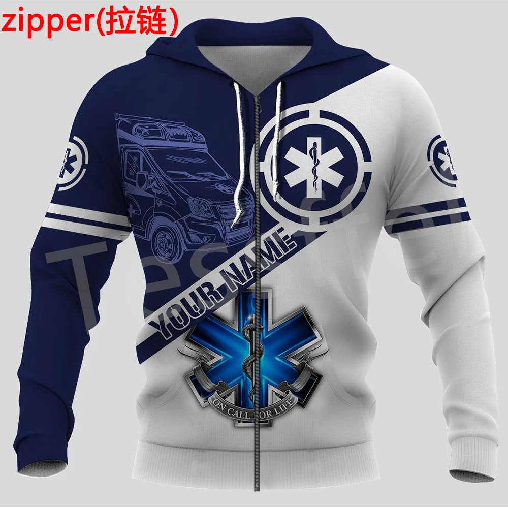 Tessffel Custom Name Emergency Medical Technician EMT EMS Paramedic 3DPrint Men/Women Harajuku Casual Pullover Jacket Hoodies 22