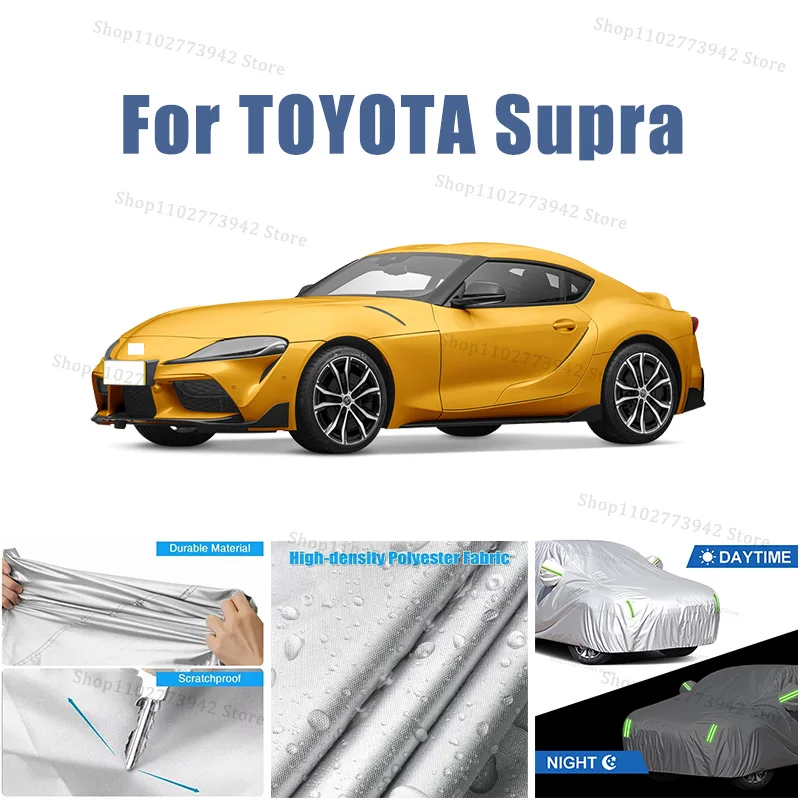 

For TOYOTA Supra Car Cover Full Covers with Reflective Strip Dustproof UV Scratch-Resistant Sunscreen Protective cover