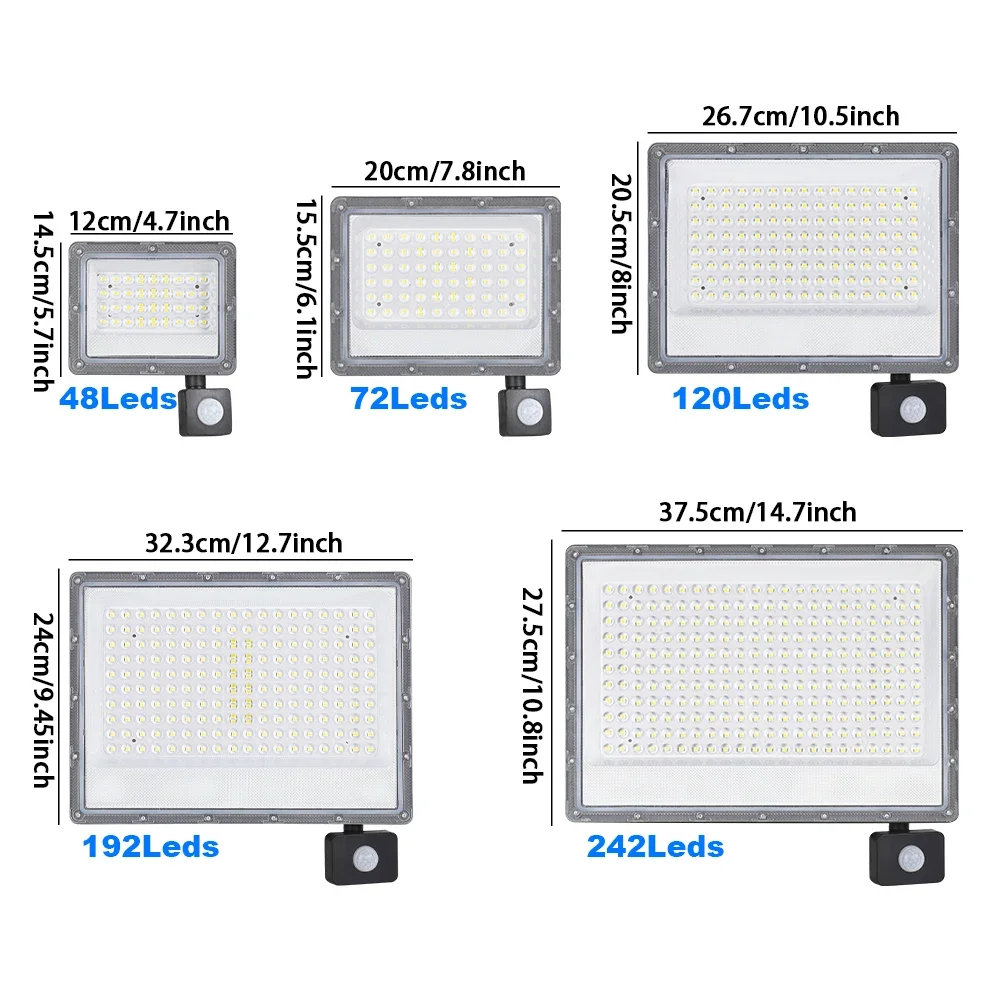Motion Reflector LED Floodlight Outdoor LED Work Light Spotlight AC 220V Infrared Human Body Sensing Super Bright LED Lamp Flood
