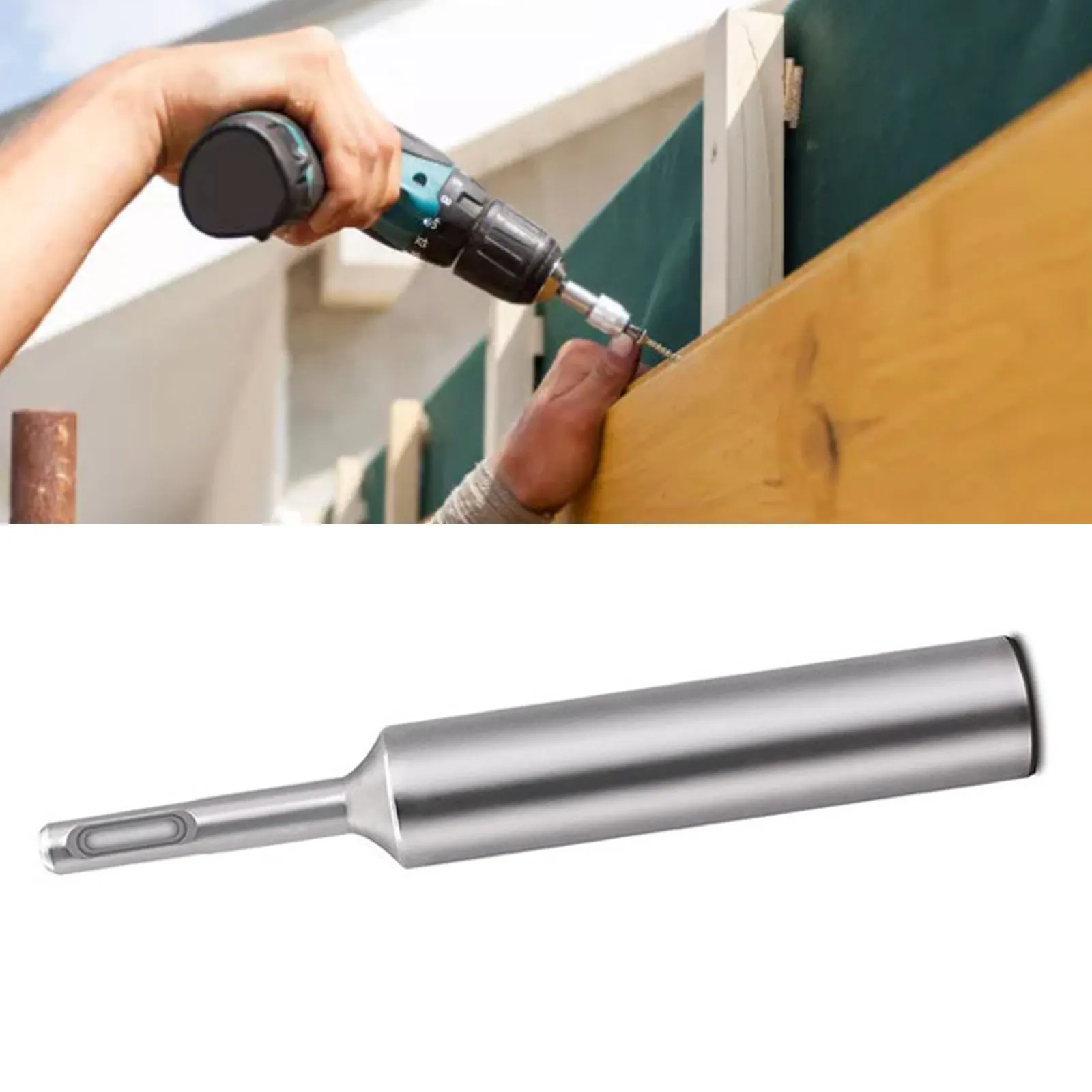 SDS Plus Ground Rod Driver For 5/8Inch And 3/4Inch Ground Rods Durable Hardened Steel Ground Rod Driver 17mm Earth Stake Hammer