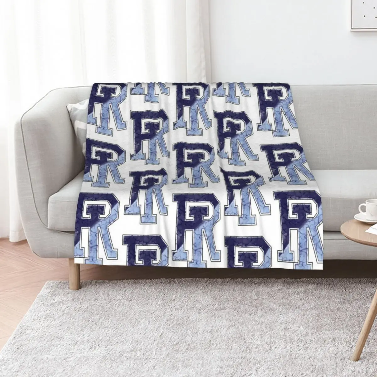 

RHODY RAMS Marbled URI Throw Blanket Flannel Fabric Sofas anime blankets and throws Blankets