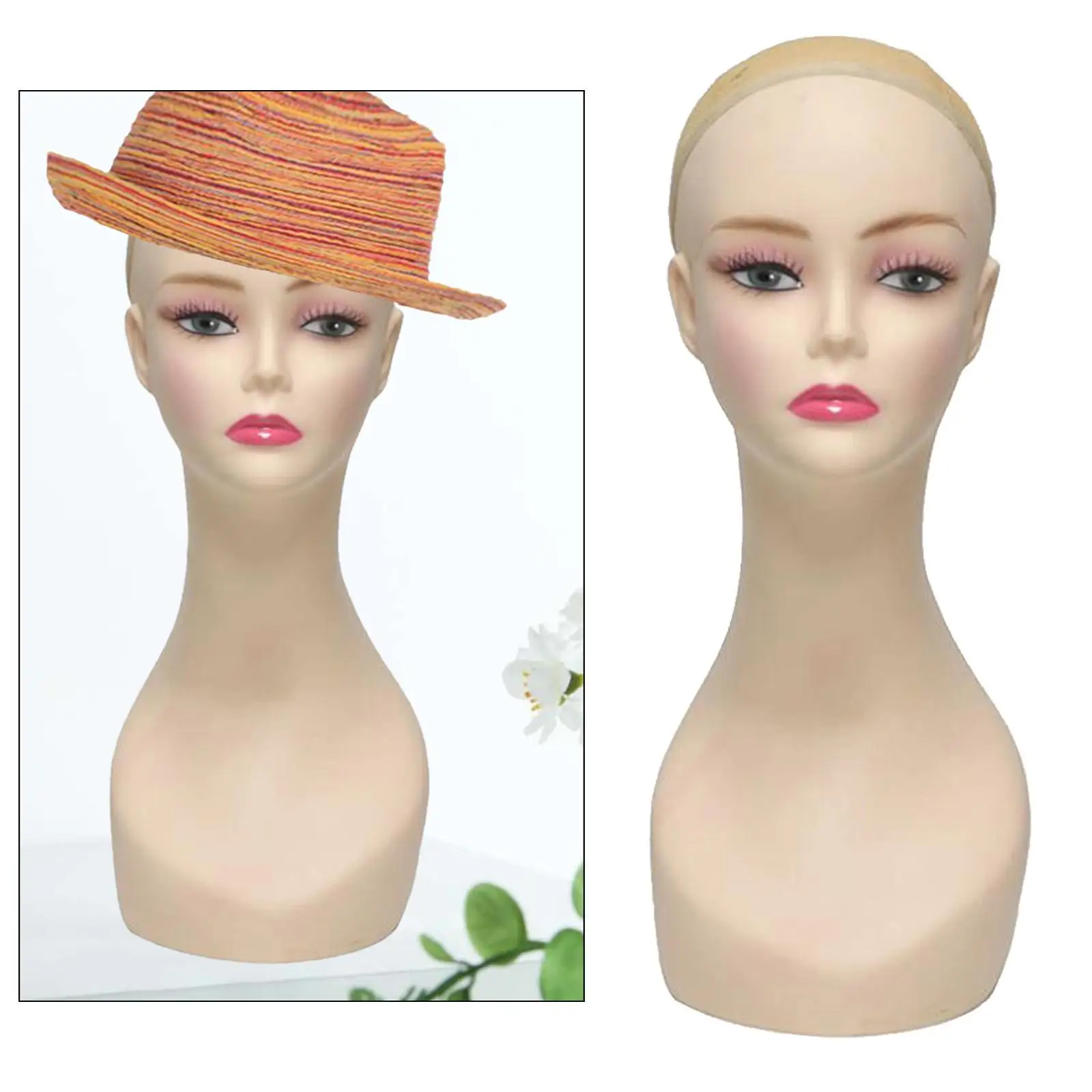 Testa di manichino realistica per esposizione di gioielli per occhiali, sciarpe, orecchini